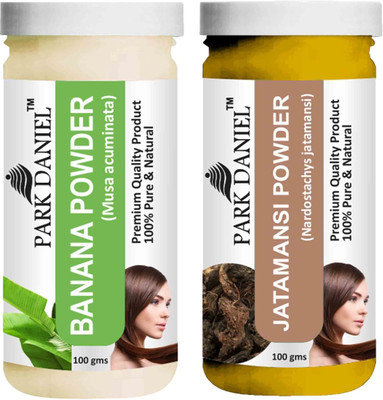 PARK DANIEL Premium Banana Powder & Jatamansi Powder Combo Pack of 2 Bottles of 100 gm (200 gm )(200 g)