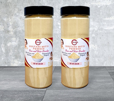 slukrl Combo Face Pack Pure Multani Mitti Organic And Natural(400 ml)