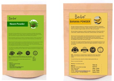 BIndian Pure and Organic Neem Leaf Powder for Glowing Skin & Banana Powder 2Pc(50 g)