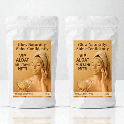 VIP ALDAT Pure Multani Mitti Powder for Smooth Youthful Glow – Pack of 2 (2×450g)(900 g)