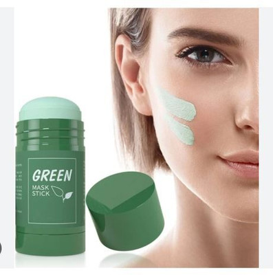 Luipui green tea facial deep cleansing mud mask stick for acne pimples(40 g)