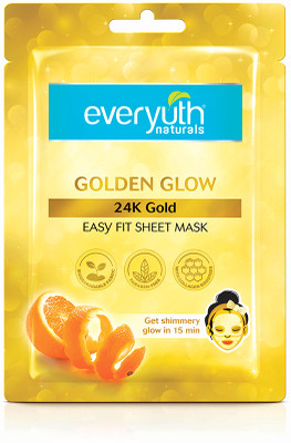 Everyuth Naturals Golden Glow 24K Gold Sheet Mask(25 ml)