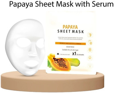 nn All Skin Types Papaya Face Sheet Mask With Serum(20 g)