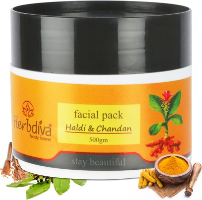 Herbdiva Haldi Chandan Facial Pack 500g | Enriched With Haldi Extract & Chandan Powder(500 g)