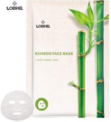 LORSHEL Bamboo Face Sheet Mask Bio Bamboo Sheet Mask Elasticity Firm Benefits OG(25 ml)
