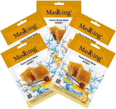 MasKing Beauty Facial Sheet Mask Honey Pack Of 5(100 ml)