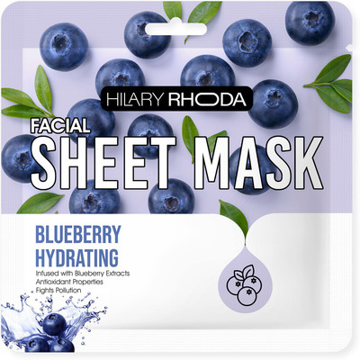 Hilary Rhoda Blueberry Hydrating Sheet Mask | Enhance Skin Radiance & Glowing | Hydrate Skin(20 g)