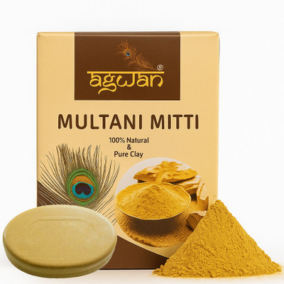 Agwan Natural Multani Mitti Powder with Soap – Exfoliate & Nourish Skin & Hair(200 g)