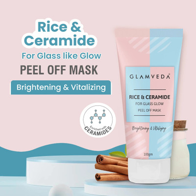 GLAMVEDA Rice & Ceramide Brightening & Moisturizing Peel Off Face Mask(100 ml)