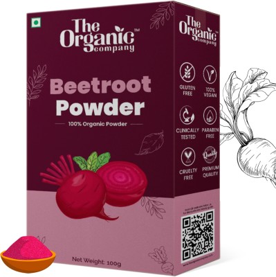 The Organic Company Natural Beetroot Powder for Face, Hair Care, Eating, Drink | Skin Whitening(100 g)