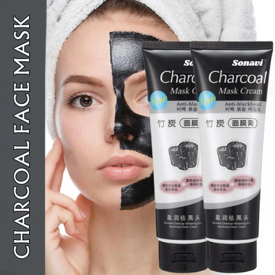 Sonavi Anti Blackhead & Deep Cleansing Charcoal Peel Off Face Mask For Men & Women(120 g)