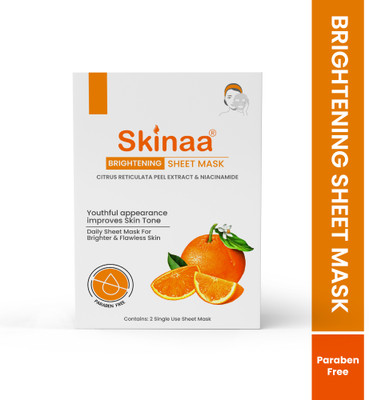 SKINAA Brightening Mask | Illuminate with Citrus Reticulata Peel Extract & Niacinamide(36 g)