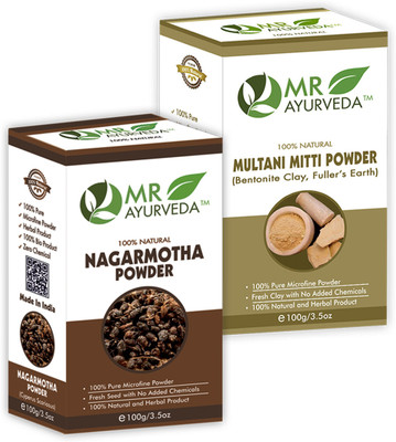 MR Ayurveda Nagarmotha Powder & Multani Mitti Powder - Pack of 2(200 g)
