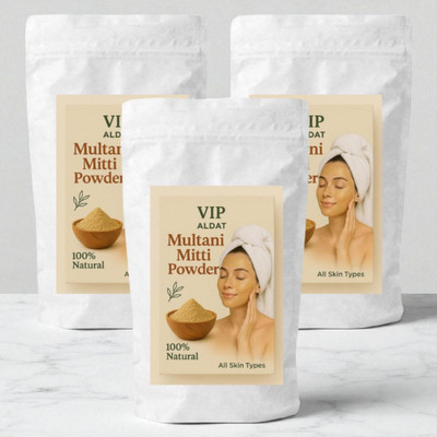 VIP ALDAT Multani Mitti Premium Radiance Clay Mask with Herbal Glow Detox Power(450 g)