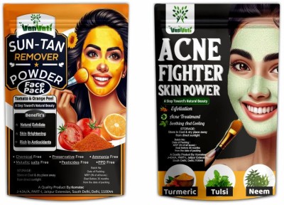 Vanvati Sun-Tan & Acne Fighter Powder Combo – Face Care Skin Powder(100 g)