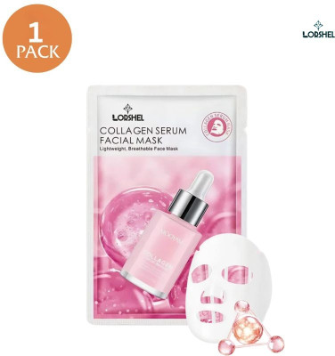 LORSHEL Collagen Sheet Mask Collagen Face Sheet Mask Smooth Soft(25 ml)