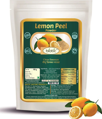 biotic Lemon Peel Powder (Citrus Limon) - 100g(100 g)