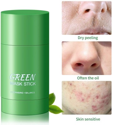 LILLYAMOR All Skin Type Green Tea Purifying Clay Stick Oil Control Cleaning Solid Mask(40 g)