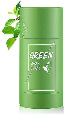Luipui face cleansing glowing look after use this green tea mud stick pack of 1(40 g)
