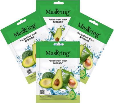 MasKing Facial Sheet Mask Avocado Pack Of 4(80 ml)