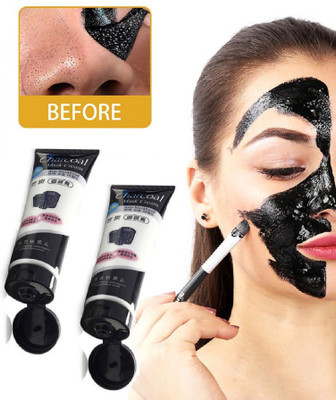 AMOSFIA Peel Off Black Mask Face Pack with Activated Charcoal(260 g)