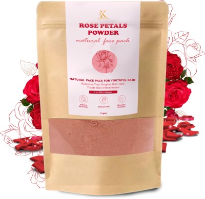 Kimayra World Natural Rose Petals Powder Face Pack For YouthFul Skin & Glowing Skin Care(75 g)