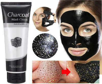 HUZURLU CHARCOAL MASK ,BLACKHEAD REMOVER PEEL OFF MASK BEST FACE PACK(130 g)