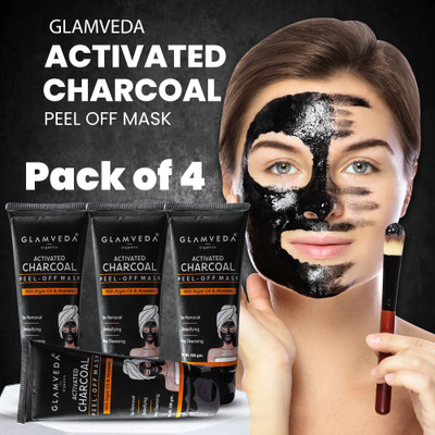 GLAMVEDA Activated Charcoal Peel Off Mask Enriched With Argan Oil and Aloe Vera(400 g)