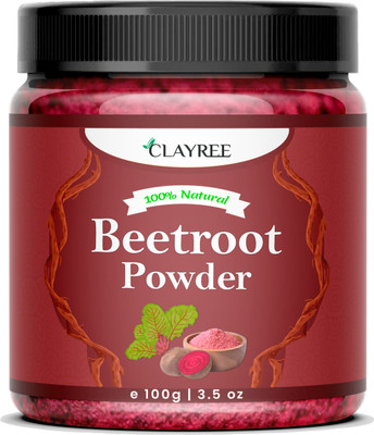 Clayree Natural Beetroot Powder for Skin Brightening, Lip Tint & Hair Care(100 g)