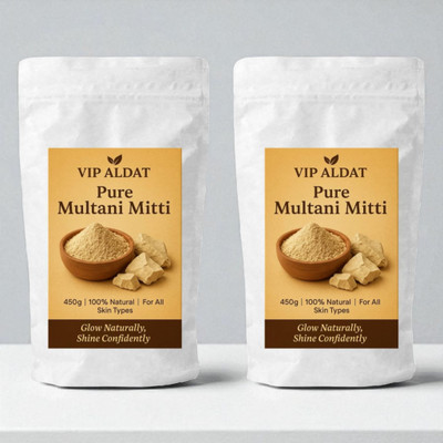 VIP ALDAT Multani Mitti Herbal Charm Natural Glow Radiance Pack 2 (2×450g)(900 g)