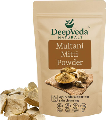 DeepVeda Naturals 100% Pure & Organic Multani Mitti Powder For Skin & Hair Care(100 g)