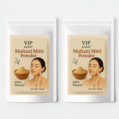 VIP ALDAT Multani Mitti Herbal Glow Face Pack for Clear Skin (400g × 2 = 800g)(800 g)