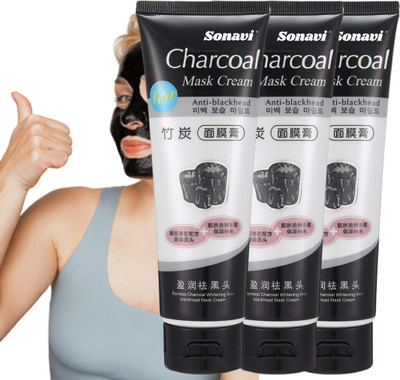 Sonavi Charcoal Peel Off Face Mask For Blackhead, Dead Skin & Tan Removal(180 ml)