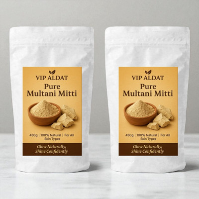 VIP ALDAT Natural Multani Mitti Powder for Smooth Fresh Glow – Pack of 1 (450g)(450 g)