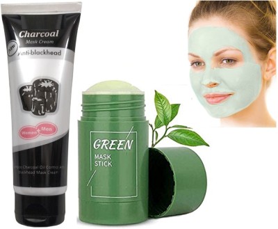 Libline Charcoal Oil Control Peel Off Face Mask & Green Tea Purifying Clay Stick Mask(170 ml)