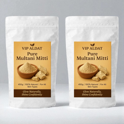 VIP ALDAT Herbal Multani Mitti Pure Glow Powder (450 g × 2 = 900 g)(900 g)