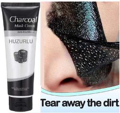 HUZURLU Activated Charcoal Peel Off Mask for Men & Women(130 g)