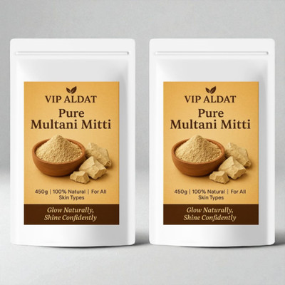 VIP ALDAT Mitti Organic Herbal Radiance Glow Brightness Oil Control Pack 2 (2×450g)(900 g)