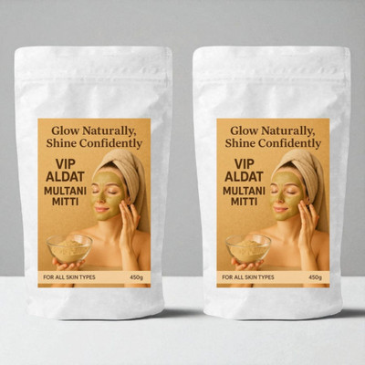 VIP ALDAT Organic Multani Mitti Powder for Smooth Bright Skin – Pack of 2 (2×450g)(900 g)