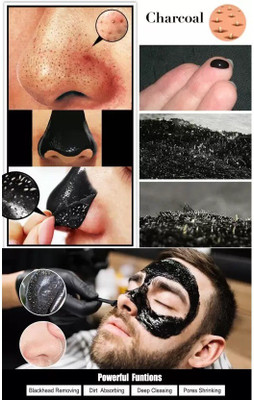 Yuency CHARCOAL FACE MASK WITH GREEN STICK MASK FOR SKIN BRIGHTENING AND TAN REMOVAL(170 g)