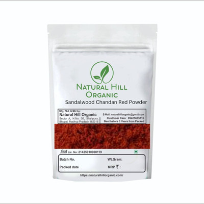 NATURAL HILL ORGANIC Red Sandalwood Powder-150g-Reducing Blemishes and Reducing Acne-No Mixing(150 g)
