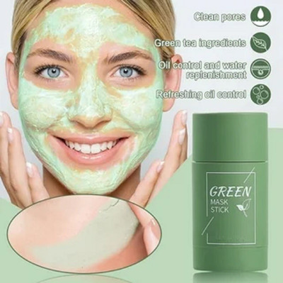 HUZURLU green mask stick for face men & women Green Tea Cleansing Mask(40 g)