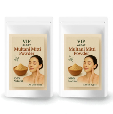 VIP ALDAT Multani Mitti Glow Magic Aura Herbal Radiant Brightness Pack 2 (2×450g)(900 g)