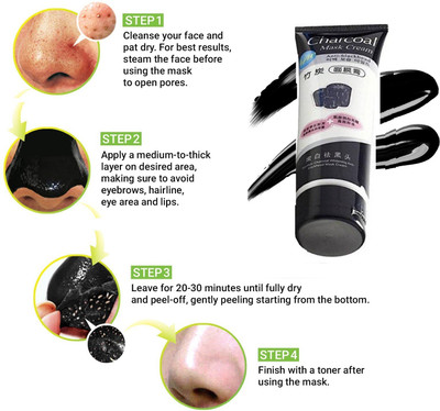 Amaryllis CHARCOAL TUBE PEEL OFF MASK FOR MEN & WOMEN(130 ml)