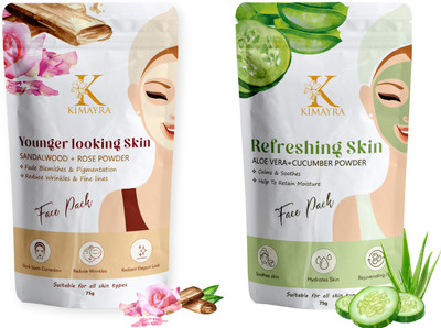 KIMAYRA Aloevera + Cucumber &Sandalwood + Rose Face Powder Reduce Blemishes/Pigmentation(150 g)