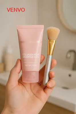 venvo Collagen Night Wrapping Peel Off Mask With Soft Brush(100 ml)