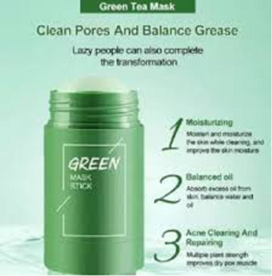 Luipui Whiteheads & Oil Control Purifying Solid Green tea mask pack of 1(40 g)