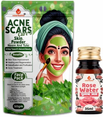 voorkoms Acne Scar Cure Skin Powder For Face Care Skin Care Powder Rose Water(50 g)