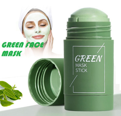 MYEONG Black Head Remover Green Tea Mask Stick Deep Cleansing Oil Control Anti Acne Moisturizing Refreshing Lazy Solid Mask(40 g)