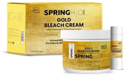 SPRING H2O Premium Gold Bleach Cream - Infused with Gold Powder & Pro Vitamin B5(300 g)